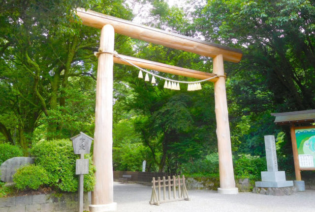 天岩戸神社の木の鳥居