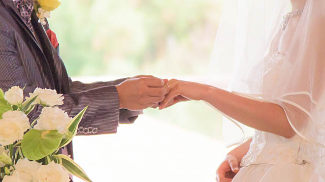 恋愛運のイメージ・結婚式の指輪の交換