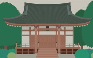 粟鹿神社の本殿のイメージイラスト