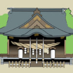 穴澤天神社の社殿のイメージイラスト
