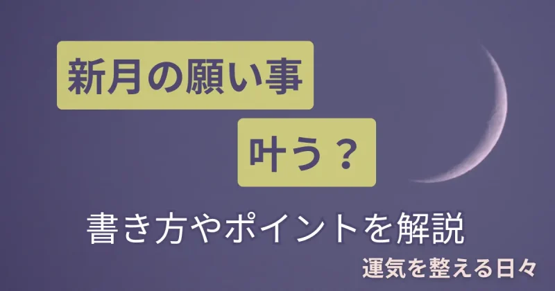 新月の願い事 叶う？書き方やポイントを解説