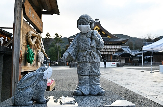 八坂神社・大国主社の大黒様と白うさぎ像